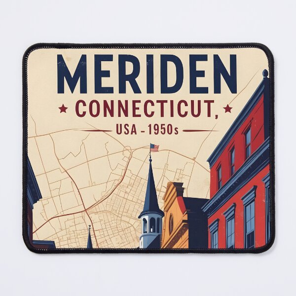 Item preview, Meriden Connecticut 1950s USA Vintage Travel Tourism designed and sold by TravelersGems.