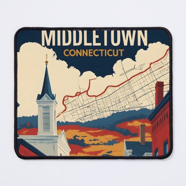 Item preview, Middletown Connecticut 1950s USA Vintage Travel Tourism designed and sold by TravelersGems.