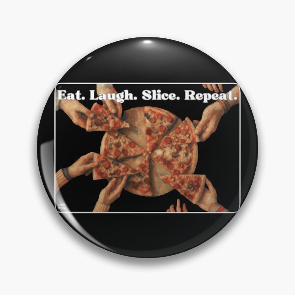 Item preview, Eat Laugh Slice Repeat – Funny Pizza Friends Quote Design for Food Lovers designed and sold by smolburndesign.