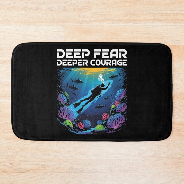 Item preview, Deep Fear Deeper Courage – Bioluminescent Shark and Coral Reef Scuba  designed and sold by al21ex.
