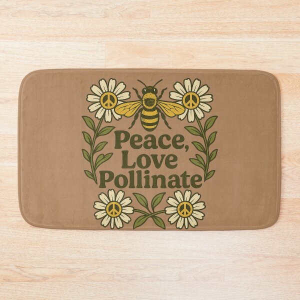 Item preview, Peace Love Pollinate Bee Floral designed and sold by FrictionMaxxing.