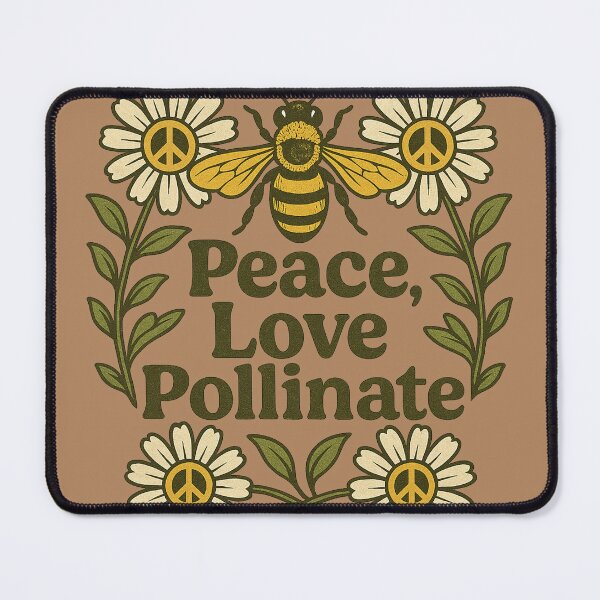 Item preview, Peace Love Pollinate Bee Floral designed and sold by FrictionMaxxing.
