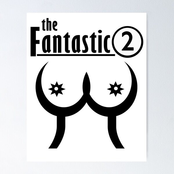 Item preview, The Fantastic Two - Funny Boobs Gift Superhero Parody Humor designed and sold by SkullTroops.