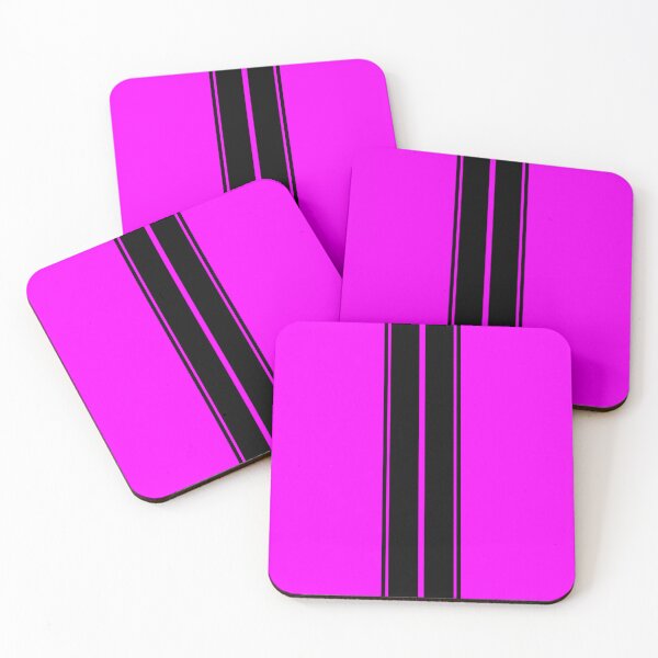 Item preview, Dual Racing Stripes 2 Outer Pinstripes (Black - Fuchsia) designed and sold by Racing Stripes Only.
