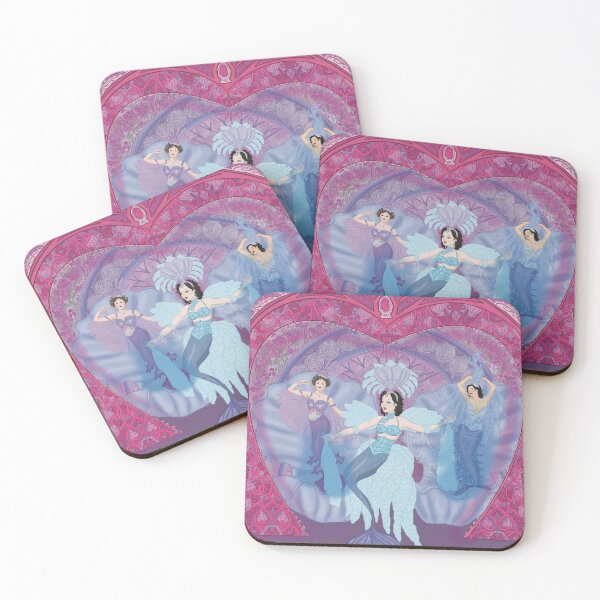 Item preview, Art nouveau cabaret mermaids - glamorous burlesque Mermay  designed and sold by SorceressApprentice.