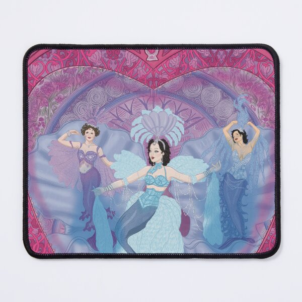 Item preview, Art nouveau cabaret mermaids - glamorous burlesque Mermay designed and sold by SorceressApprentice.