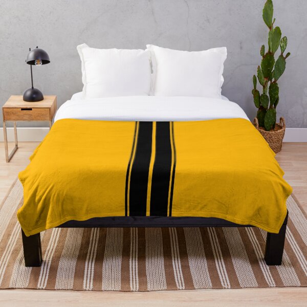 Artikelvorschau, Doppelte Rennstreifen, 2 äußere Nadelstreifen (Schwarz – Orange) entworfen und verkauft von Racing Stripes Only.