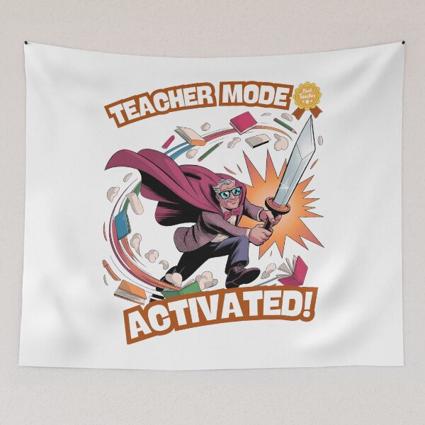 Item preview, Teacher Mode Activated – Funny Older Superhero Teacher designed and sold by PeteLawliiet.
