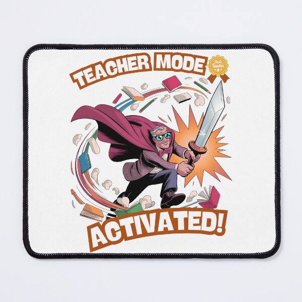 Item preview, Teacher Mode Activated – Funny Older Superhero Teacher designed and sold by PeteLawliiet.
