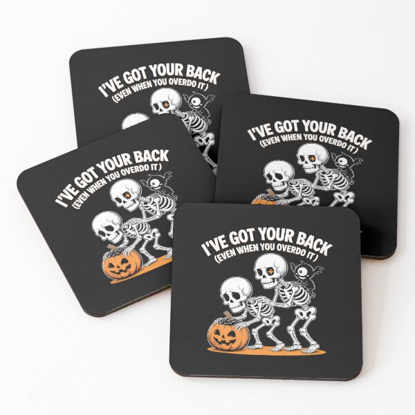 Item preview, Halloween Skeletons Ive Got Your Back - This is the perfect gift for that friend who loves Halloween so much they always overdo it, and you're there to support them anyway. designed and sold by ZyziowskyArt.