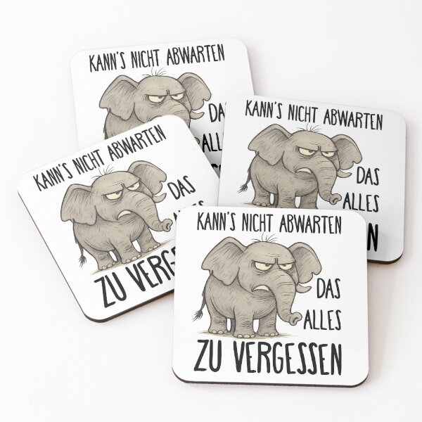 Item preview, Grumpy elephant with sarcastic saying – “Can't wait to forget all this” designed and sold by VariousGoodies.