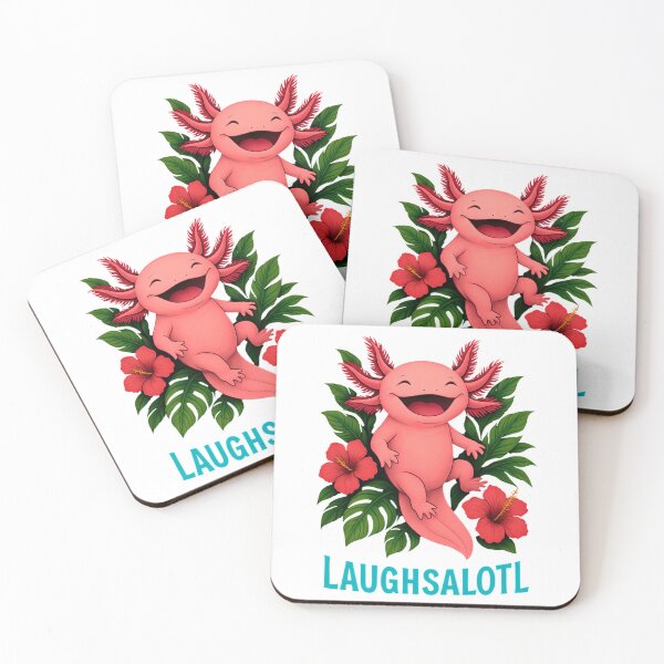 Item preview, Laughsalotl Funny Axolotl Kawaii Amphibian Humor designed and sold by RockFireMerch.