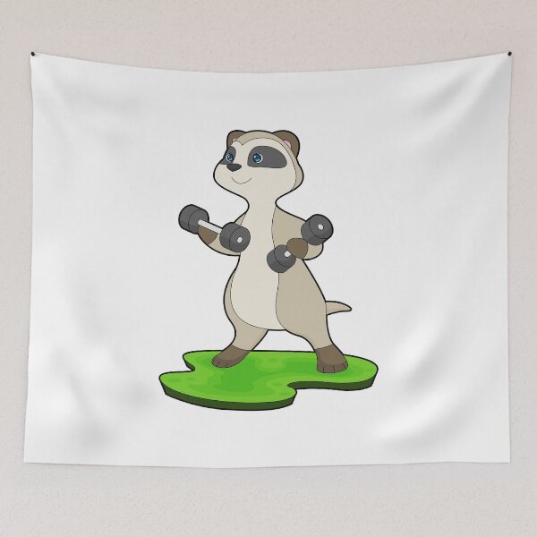 Item preview, Meerkat Bodybuilder Dumbbells Bodybuilding designed and sold by Snabdesign84.