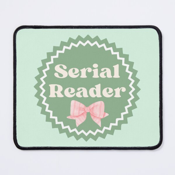 Item preview, Serial Reader Sticker – Cute Bookish Aesthetic Sticker Design with Pink Bow designed and sold by VirtualPalette.