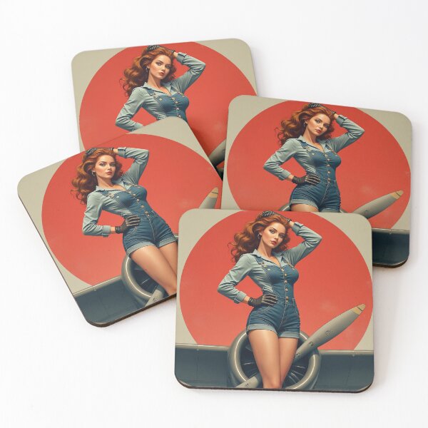 Item preview, Straighten Your Prop – Pinup Mechanic on the Tarmac designed and sold by Lightning-Lace.