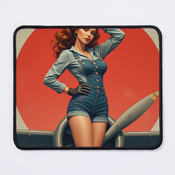 Item preview, Straighten Your Prop – Pinup Mechanic on the Tarmac designed and sold by Lightning-Lace.