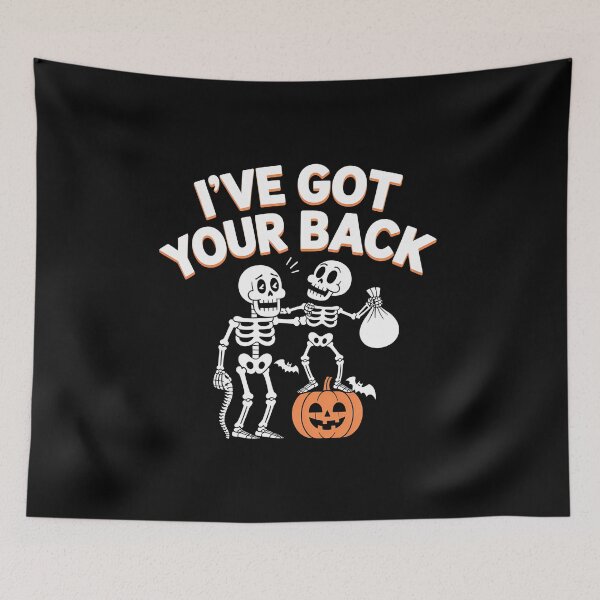 Item preview, Halloween Skeletons Ive Got Your Back - This is the perfect funny gift for a friend who appreciates a clever and very literal anatomical pun. designed and sold by ZyziowskyArt.