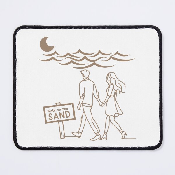 Item preview, Boho Beach Line Art – Couple Walking on the Shore Under Moon – Minimalist Coastal Romance designed and sold by bobparduephoto.