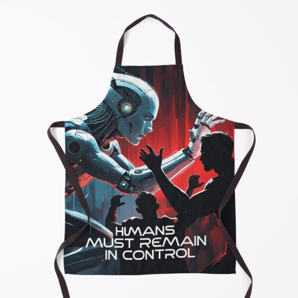 Item preview, Humans Must Remain in Control – AI Robot vs. Humanity Epic Battle designed and sold by smitke.