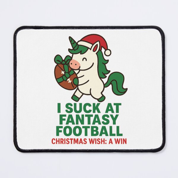 Item preview, Christmas I Suck at Fantasy Football – Christmas Wish: A Win fantasy Unicorn Football loser designed and sold by LuxeGraphix.