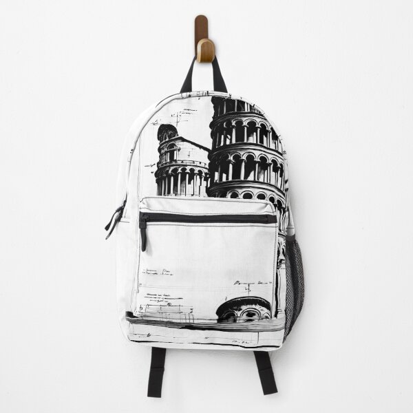 Item preview, Pisa Tower Italy – Black and White Illustration designed and sold by KeyCdesign.