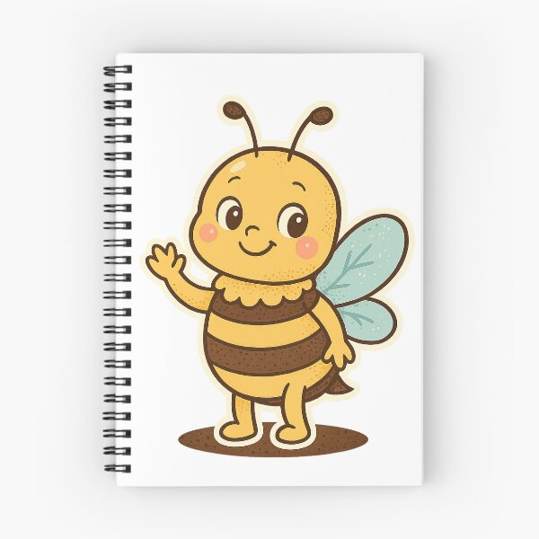 Item preview, Cute Smiling Bee Cartoon – Kawaii Sticker Design designed and sold by joshuayule.