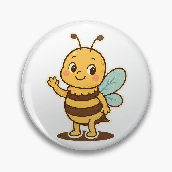 Item preview, Cute Smiling Bee Cartoon – Kawaii Sticker Design designed and sold by joshuayule.