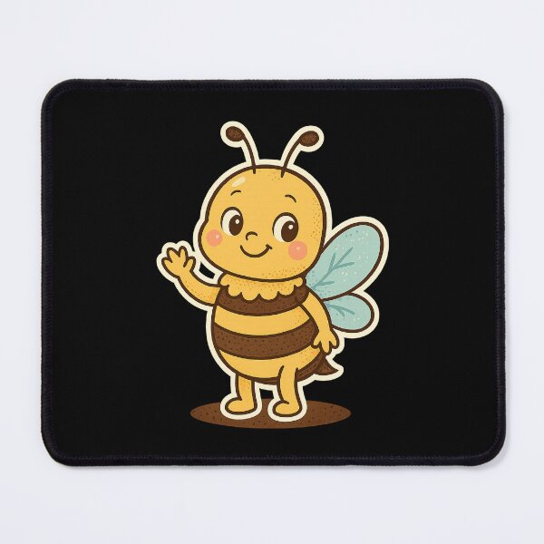 Item preview, Cute Smiling Bee Cartoon – Kawaii Sticker Design designed and sold by joshuayule.