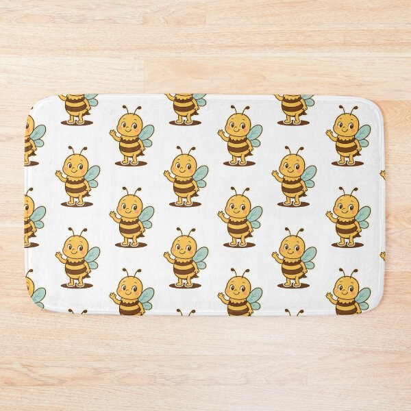 Item preview, Cute Smiling Bee Cartoon – Kawaii Sticker Design designed and sold by joshuayule.