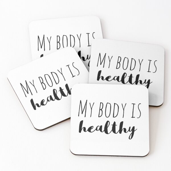 Item preview, My Body Is Healthy – Affirmation – Physical Wellness Typography Design designed and sold by Camila  Ardila.