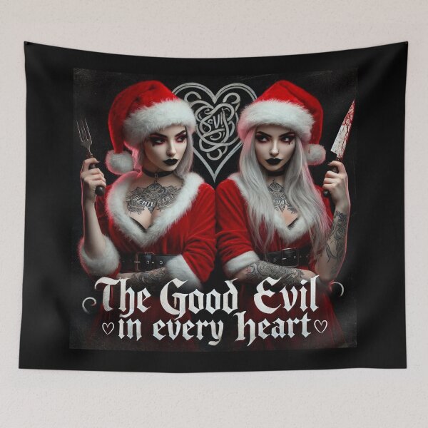 Item preview, Gothic Santa Twins Dark Horror designed and sold by Voodoo Store Paranormal Collections.