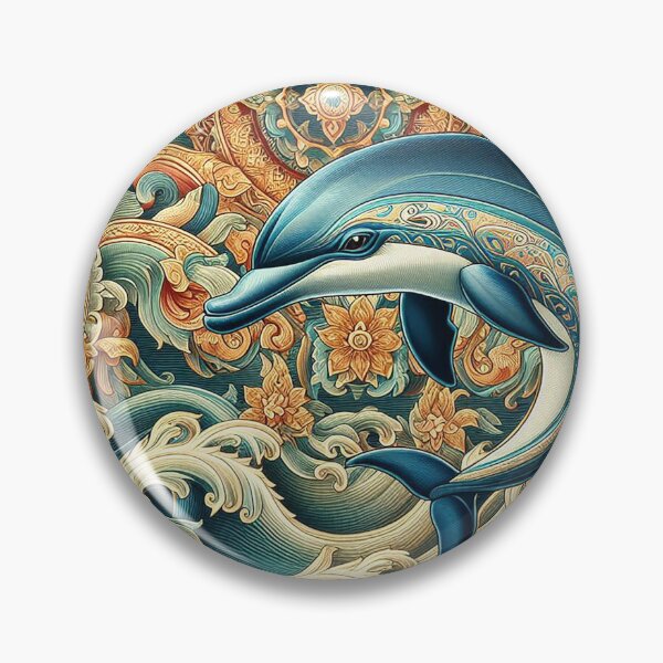 Item preview, Dolphin Among Thai Patterns designed and sold by Vanich-Panich.