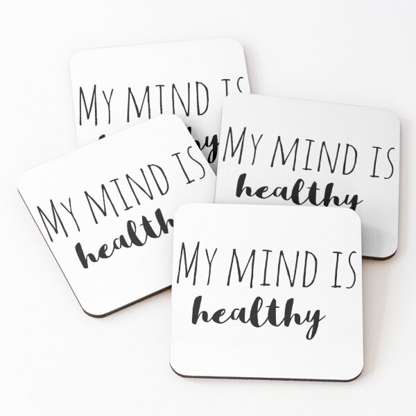 Item preview, My Mind Is Healthy – Affirmation – Mental Wellness Typography Design designed and sold by Camila  Ardila.