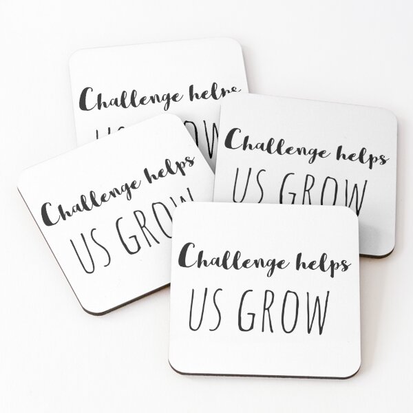 Item preview, Challenge Helps Us Grow – Affirmation – Resilience Growth Typography Design designed and sold by Camila  Ardila.