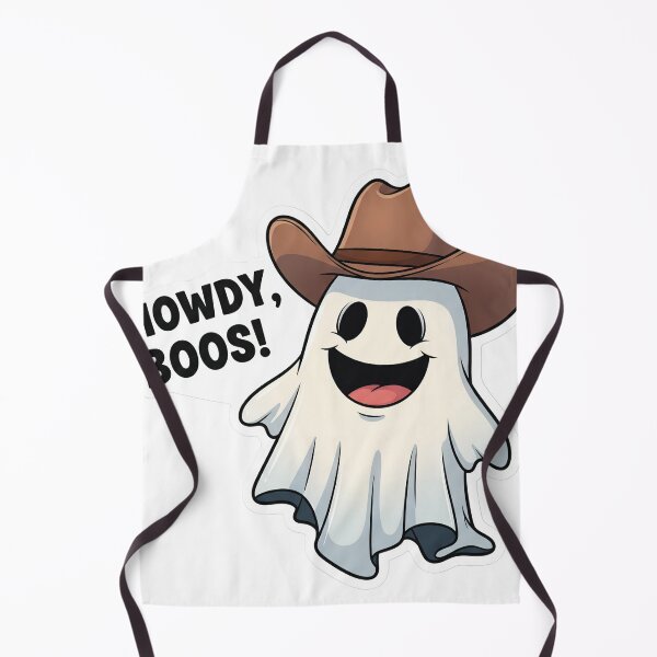 Item preview, "Howdy, Boos!" Cute Cowboy Ghost designed and sold by StickyGuys.