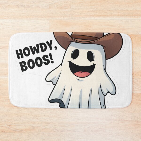 Item preview, "Howdy, Boos!" Cute Cowboy Ghost designed and sold by StickyGuys.