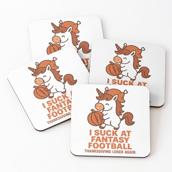 Item preview, I Suck at Fantasy Football – Thanksgiving Loser Again Unicorn designed and sold by LuxeGraphix.