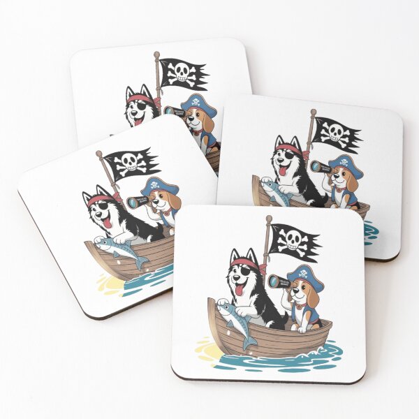 Item preview, Pirate Dogs Sailing the High Seas Cartoon designed and sold by Petpixy.