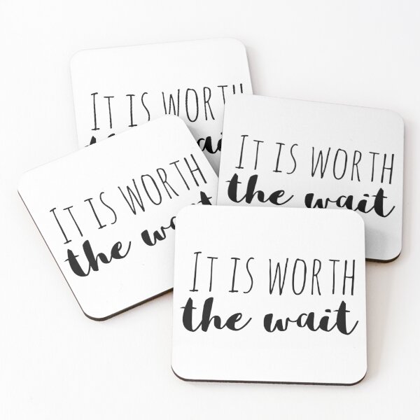 Item preview, It Is Worth the Wait – Affirmation – Patience Typography Design designed and sold by Camila  Ardila.