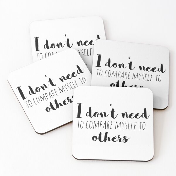 Item preview, I Don’t Need to Compare Myself to Others – Affirmation – Self-Worth Typography Design designed and sold by Camila  Ardila.