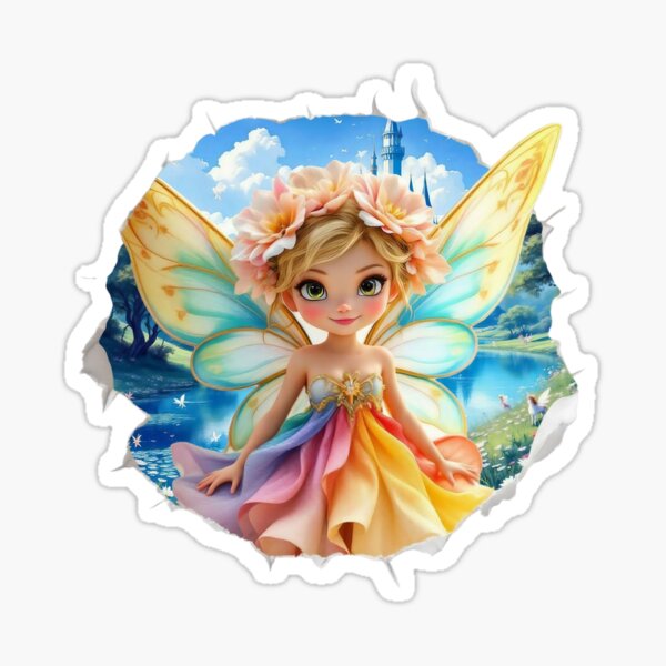 Item preview, Enchanting Rainbow Fairy 3D Rip Effect Design designed and sold by TheGaliyaStudio.