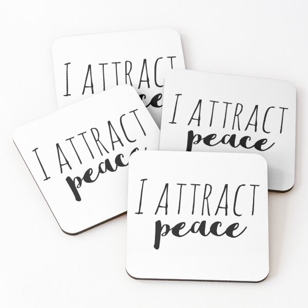 Item preview, I Attract Peace – Affirmation – Calm Magnet Typography Design designed and sold by Camila  Ardila.