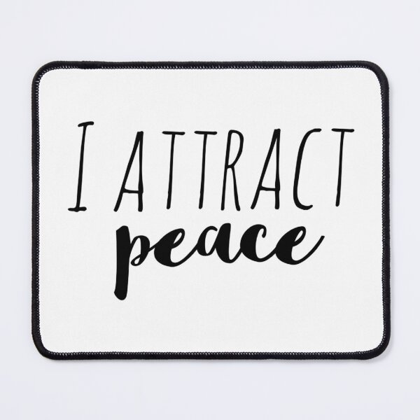 Item preview, I Attract Peace – Affirmation – Calm Magnet Typography Design designed and sold by Camila Ardila.