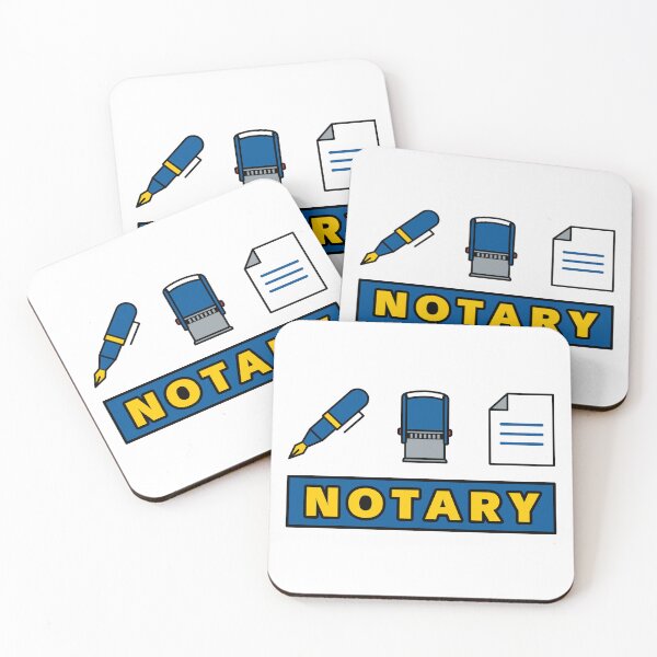 Item preview, Notary Public Icons | Pen, Stamp & Document Illustration Design designed and sold by NotaryLife.