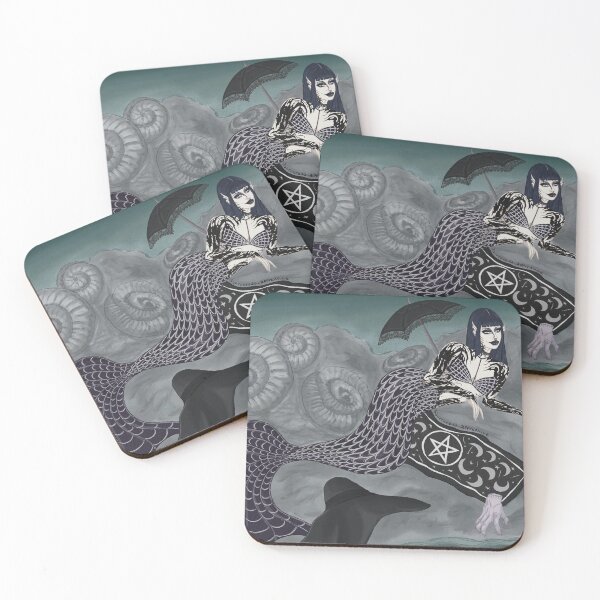 Item preview, Dark fantasy beach goth mermaid - Mermay  designed and sold by SorceressApprentice.
