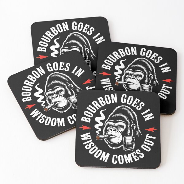Item preview, Whiskey Goes In Wisdom Comes Out – Funny Monkey Drinking Design designed and sold by URGlden.