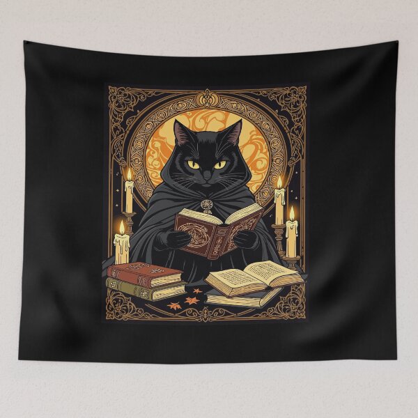 Item preview, Halloween In Hardback A Cat Reading Books designed and sold by taiche.