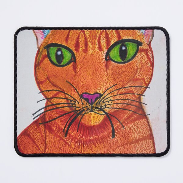Item preview, Green eyed ginger cat designed and sold by Rebekah Gavra.