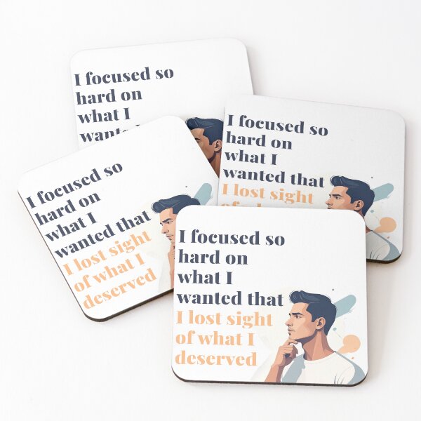 Item preview, What I Wanted vs What I Deserved – Emotional Quote Typography designed and sold by TeeTantra.