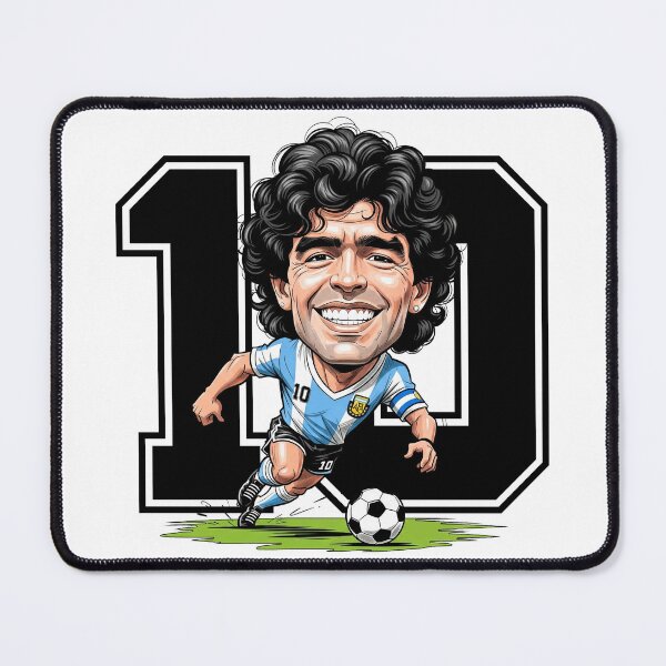 Item preview, D10s A funny caricature of Diego the God of Football designed and sold by vectorlove.